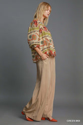 Chic Plus Size Yellow Green Border Print Blouse, Blouses, $ 61.00, A Moment Of Now™